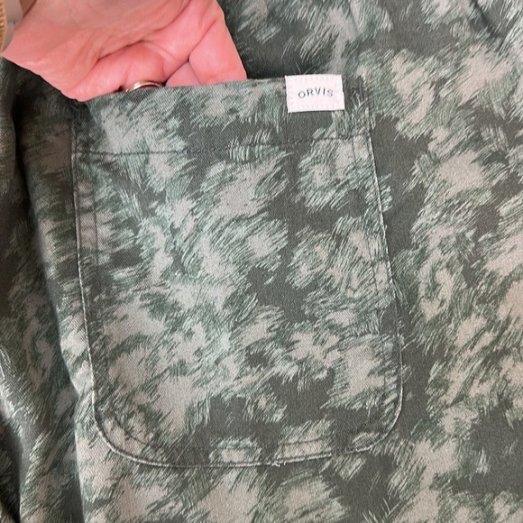 Orvis 100% Lyocell Joggers Ankle Pants XL Drawstring Waist Pockets Camo - Picture 7 of 16
